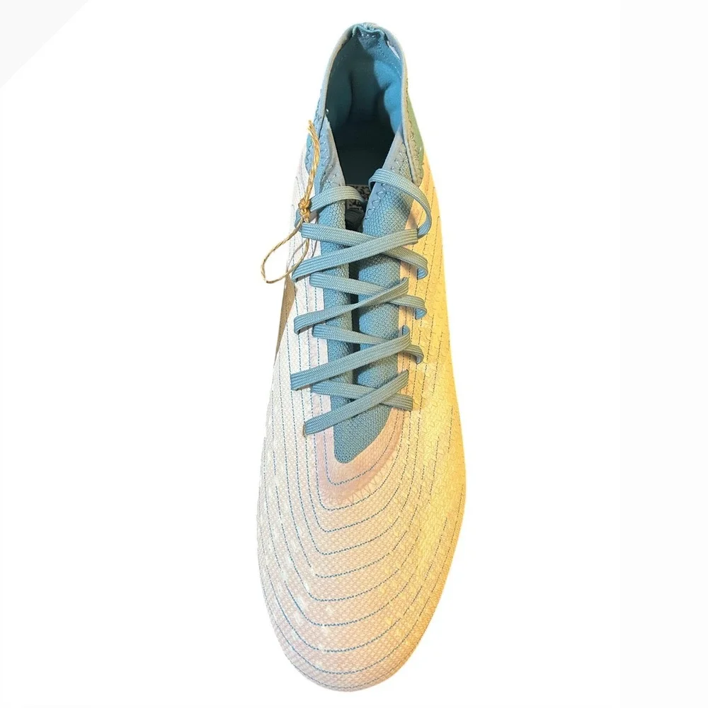 adidas Predator Accuracy.3‎ FG Soccer Cleats White Blue M 9.5  W 10.5 FZ6281 New